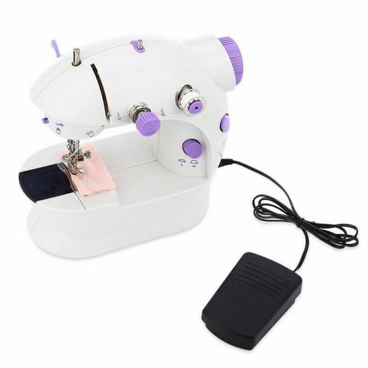 เครื่องจักรเย็บผ้าขนาดเล็ก-พกพาสะดวก-รุ่น-mini-sewing-machine-สีม่วง