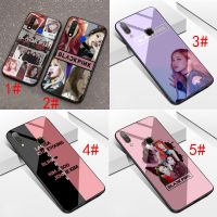 ~ blackpink เคสกระจกนิรภัยสีชมพูกุหลาบสําหรับ vivo v 5 v 7 v 11 v 15 pro y 11 y 55 s y 67 y 6971 y 75 y 79 y 81s