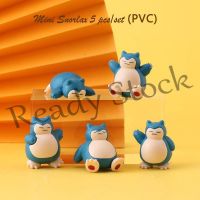 【hot sale】 ┅▩✺ B09 5 Pcs/lot Anime Figure Mini Character Decoration Model Pokemon Cartoon Original Children Gift 3CM Snorlax Action Toy Figures Model Toys