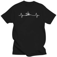 Summer New Heartbeat of Rowing T Shirt Mans Short Sleeve Fashion Kayaking T shirt O neck Men Funny Canoeing Tshirt XS-6XL