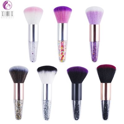 ❣▫ Single conical diamond crystal particles transparent blush makeup brush handle overweight young pink powder beauty makeup tools