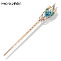 Morkopela Enamel Flame Shape Rhinestone Hair Stick Vintage Rhinestone Hairpin Women Banquet Party Hair Pins Accessories