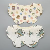 【DT】hot！ Newborn Baby Bibs Cotton Gauze Saliva Cartoon Print Infnt Feeding Bib Burp