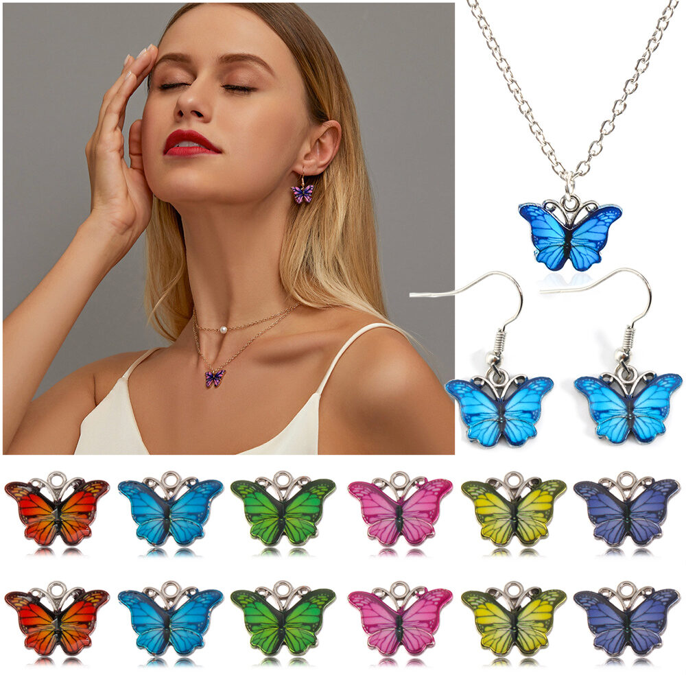 Cute Animal Charms Butterfly Pendant Necklace Earring Crafting Jewellery Making 