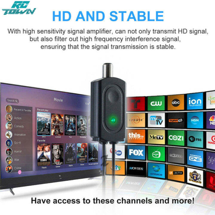 rctown-2023newเสาอากาศทีวีในอาคาร-ดิจิตอลอากาศ-hd-ฟรีวิโอขยายบาง-hdtv-ระยะ450ไมล์