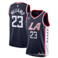 เสื้อผ้าบอลที่นิยมมากที่สุด เสื้อกีฬาแขนสั้น ลายทีม NBA Jersey Lou Williams Edition 23 สําหรับผู้ชาย Gelk JFaglc03IJfomo95