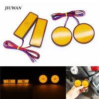 1 Pair 12V Universal Motorcycle Taillights Yellow LED Warning Turn Signals Light Reflector Brake Lamp for Yamaha Honda Peugeot