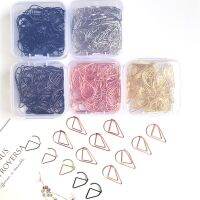 【jw】┅﹉▥  50PCS/box Metal Brief Shaped Paper Clip Stationery Photo Memo School Supplies