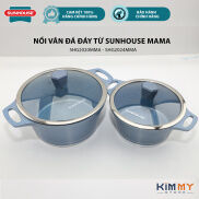 SHG2020MMA,SHG2024MMA SUNHOUSE NỒI VÂN ĐÁ ĐÁY TỪ SUNHOUSE MAMA 20 24cm