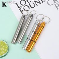 ✆✣◐  4 types Aluminum Alloy Waterproof Cigaret Case Pill Toothpick Capsule tube with Keychain Outdoor Pocket Pill Seal Medicine