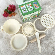 Bộ chế biến ăn dặm kiểu Nhật đa năng 7 chi tiết cho bé từ 5 tháng tuổi