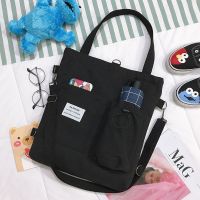 Simple Women Package Print Cute Bear Canvas Bag Handbags Japanese Literary Shoulder Bag Casual Shopping Tote Girl Handbag