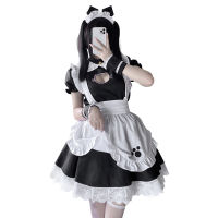 Women Maid Dress Outfit Anime Long Dress Black and White Apron Dress Lolita Dresses Men Cafe Costume Cosplay Costume