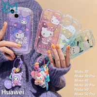 YIMia ใหม่เคสโทรศัพท์ลาย Hello Kitty KURMI สำหรับ Huawei Mate 30 Pro Mate 30 Pro Mate 40 Mate 40 Pro Mate 50 Pro รูปการ์ตูนสบู่เคสนิ่มใส่โทรศัพท์ฝาครอบด้านหลังกันกระแทก TPU ซิลิโคน