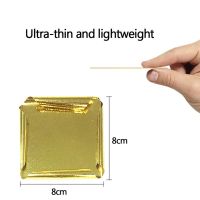 Edible 24K Gold Leaf Sheets Pure Genuine Facial Edible Gold Leaf For Cooking Cakes Chocolates Decoration 8 X 8 Cm 10Pcs/Bag