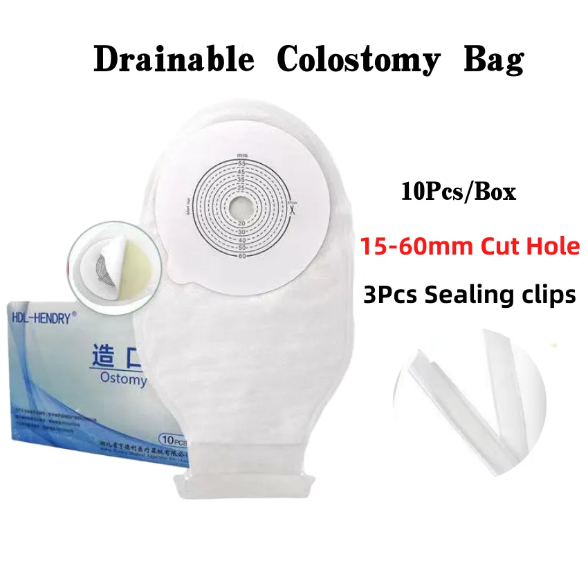 10pcs 15 60mm One Piece System Ostomy Bag Drainable Colostomy Bag Pouch Stoma Lazada Ph