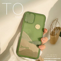 #07Phone Casesเคสโทรศัพท์มือถือ แบบนิ่ม พิมพ์ลายทิวทรรศน์ สีเขียว สำหรับ ip13pro max ip13pro 13 ip 12 promax12pro