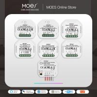 [Hot A] MOES Tuya ZigBee 3.0ไฟอัจฉริยะโมดูลรีเลย์สวิตช์1/2/3แก๊งฉลาดการควบคุมแอปพลิเคชั่นชีวิต/Tuya ทำงานร่วมกับ Alexa Google Home YYandex