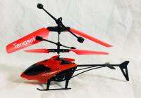 เฮลิคอปเตอร์บินได้ บังคับด้วยฝ่ามือ เสียบชาร์จด้วยสาย USB  Helicopter Flying  Induction Aircraft (สีแดง)