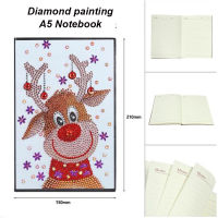 DIY Christmas Cartoon elk Diamond Painting Notebook Diary Book Pages A5 Notebook Embroidery Diamond Cross Stitch Craft Gift