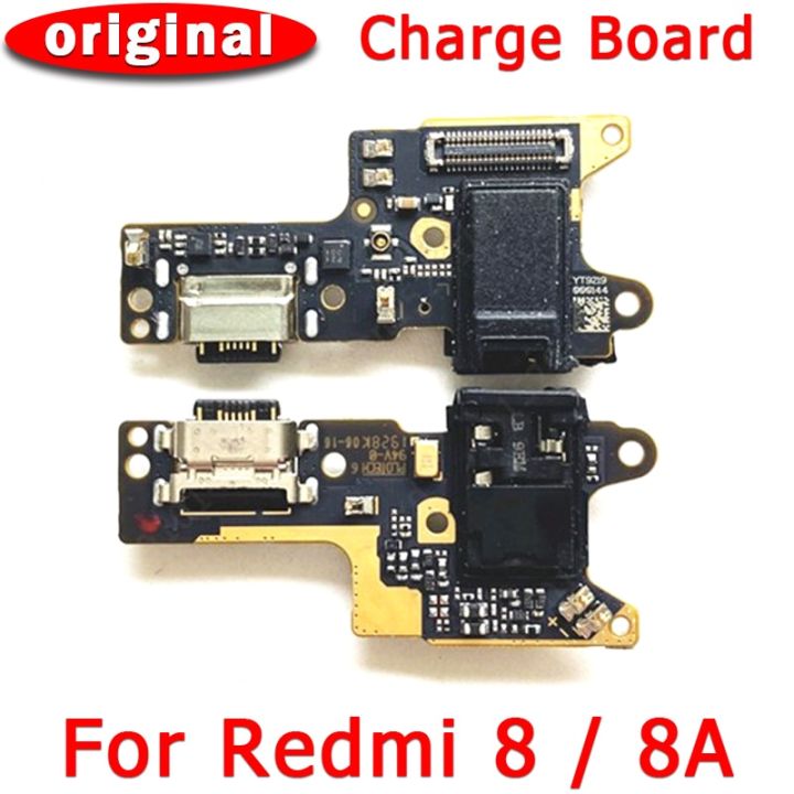 บอร์ดซ่อมโทรศัพท์มือถือ Usb ดั้งเดิมสำหรับ Redmi 8 8A Pcb อะไหล่สายเคเบิลสำหรับเปลี่ยนตัวเชื่อมต่อแบบแท่นยืดหยุ่นชาร์จพอร์ตสำหรับ Redmi 8A