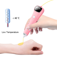 Wireless 3D Pen Gift For Kids Low Temperature Childrens Three-dimensional Printing Pencil OLED Display Rechargeable Drawing Pen