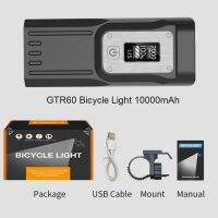 RMH5Y Powerful Bike Light OLED Display 10000mAh Rechargeable Bicycle Headlight Flashlight Type-C Charging 2000LM Lamp