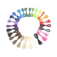 10mx2/lot 1mm Waxed Leather Thread Multi Colors Wax Cotton Cord String for DIY Women Bracelets Necklace Jewelry Making Crafts