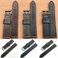 Vintage Multicolor Genuine Leather Watch Strap Band Watchbands Sports Stainless Steel Clasp Strap 18mm/20mm/22mm/24mm Straps