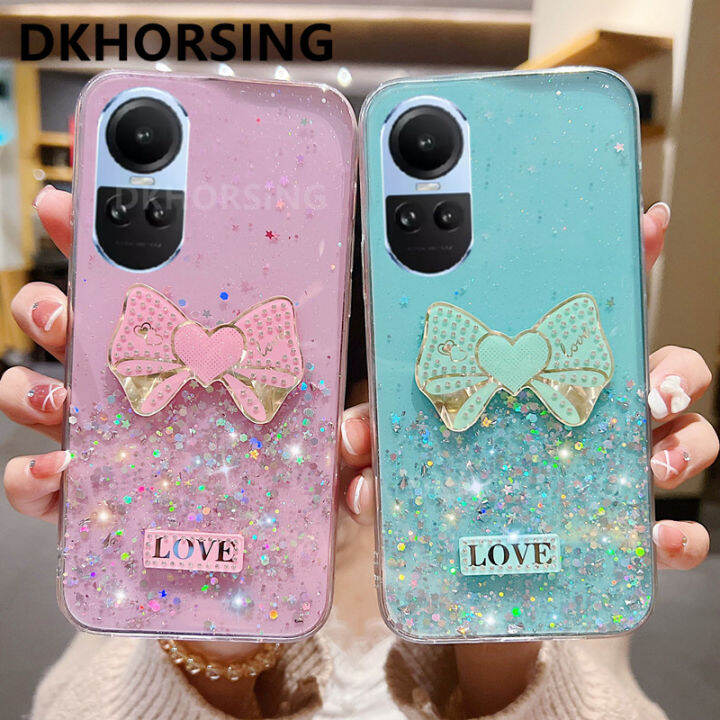 dkhorsing-เคสโทรศัพท์สำหรับ-oppo-reno-10-reno-10-pro-reno-10-pro-ซิลิโคนกลิตเตอร์ลายผีเสื้อน่ารัก-oppo-reno-ปลอกอ่อนหลังโปร่งใสกันกระแทก10-5g-reno-10pro-plus-2023