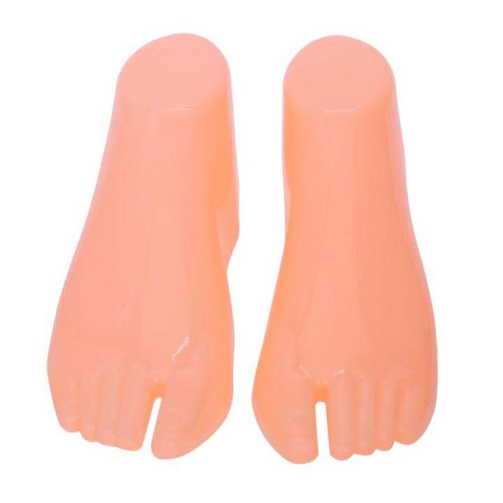 Pair of Hard Plastic Feet Mannequin Foot Model Tools for Shoes Display