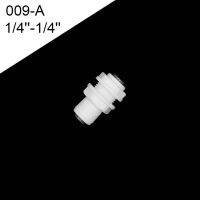 1ชิ้น1/4 -1/4 OD หลอดสีขาวตรงผ่านกั้นท่อเชื่อมต่อของย้อนกลับ Osmosis ระบบน้ำอุปกรณ์น้ำ