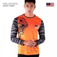 CZ MALL 2024เสื้อขี่จักรยาน Unisex ขี่จักรยานโพลีเอสเตอร์มาเลเซียสีส้ม Tiger Long เสื้อ