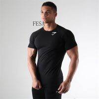 FESA Men Fitness Gym Workout T-Shirt Breathable Tight Baju Lelaki