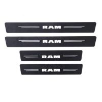 สติกเกอร์ป้องกันธรณีประตูรถยนต์4ชิ้นสำหรับ Dodge Ram 1500 2500อุปกรณ์เสริมรถยนต์3500