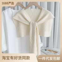 Hot sell Knitted shawl outside by preventing waste their tank top color by shoulder knot small unlined upper garment of false protect cervical vertebra the scarf