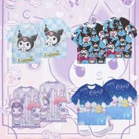 2023 NewKuromi สินค้ายอดนิยมการออกแบบความรู้สึกฤดูร้อนแขนสั้นปีศาจน้อยเสื้อยืดสองมิติอินเทรนด์