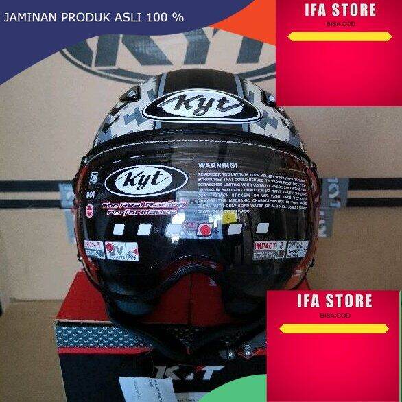 HELM KYT ELSICO 6 GREY MATT/BLACK IFA HELMET Lazada Indonesia