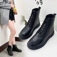 รองเท้าบูท ankle martin boot บู๊ทหนัง 2cm นิ่มมากใส่แล้วสวย น้ำหนักเบา (905)