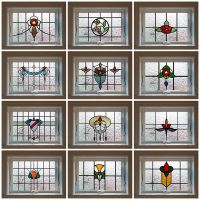 Custom size 3D Matte Window Film Stained Glass Decorative Uv Window Sticker Privacy Frosted Static Cling Home Decal for Glass Window Sticker and Films