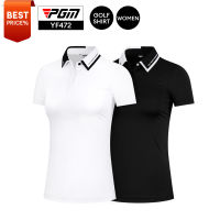 [11GOLF] เสื้อกอล์ฟ ผู้หญิง PGM YF472 เสื้อกอล์ฟแขนสั้น คอปก