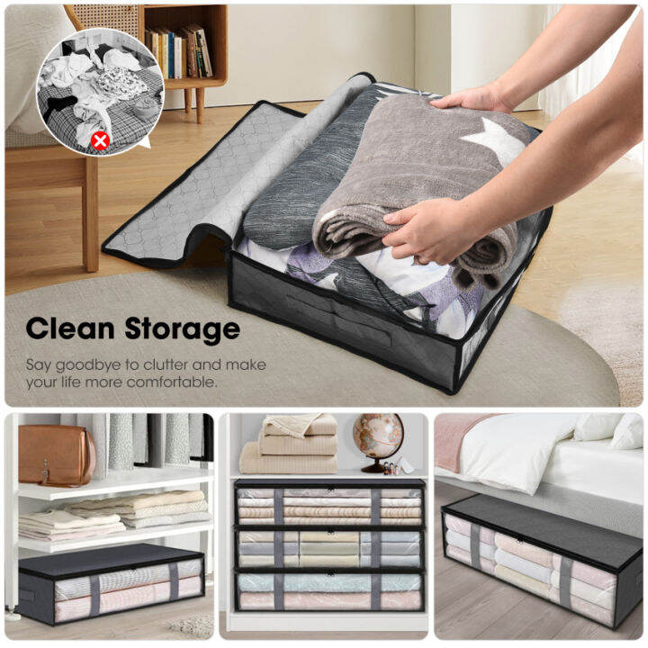 4-pack-underbed-storage-bags-40l-foldable-clothes-bag-large-capacity-storage-containers-with-clear-window-reinforced-handles-zippered-organizer-for-comforters-blankets-bedding-grey