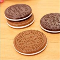 ；‘【；- Women Girl Chocolate Cookie Mini Pocket Mirror With Comb Princess Portable Sandwich Biscuit Shape Makeup Cosmetic Folding Mirror