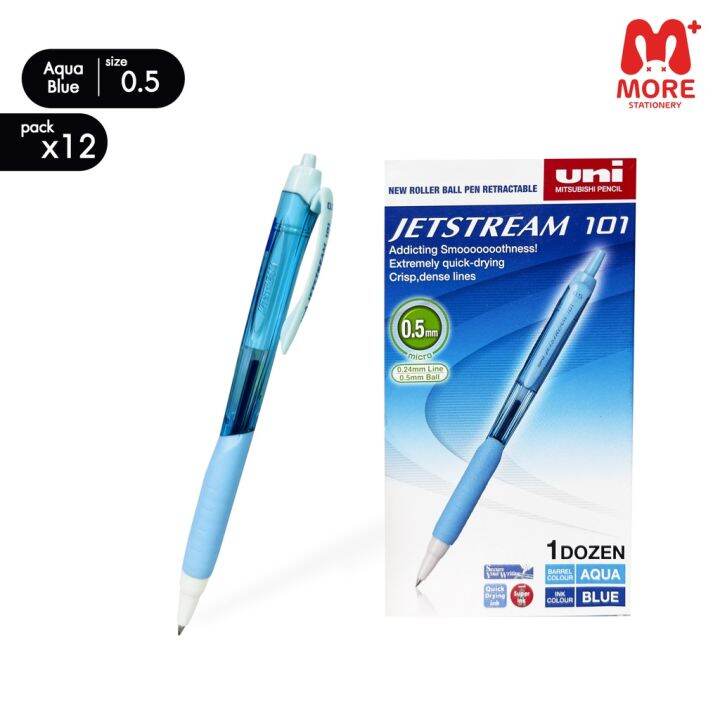 uni-ยูนิ-ปากกาลูกลื่น-กล่อง-12-ด้าม-รุ่น-jetstream-101-รหัส-sxn-101fl-แบบกด-sx-101fl-แบบฝาปิด