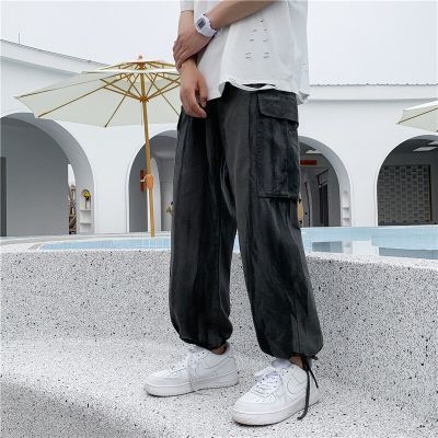 KAPMENTS กางเกงกางเกงขากว้างฮาราจูกุชาย2023ผู้ชาย,กางเกงแนวสตรีทญี่ปุ่นกางเกงจ๊อกกิ้งลำลองกางเกงแนว Kpop วินเทจ