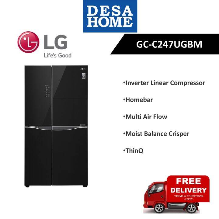 [FREE DELIVERY WITHIN KL] LG GCC247UGBM IEC GROSS 675L SIDE BY SIDE