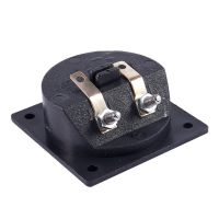 Square Shape Double Binding Post Type Speaker Box Terminal Cup Black