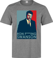 RON Swanson President สวนสาธารณะและนันทนาการ TV Series ตลกผู้ชายสีเทา T เสื้อ