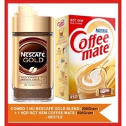Combo 1 hủ nescafe gold blend 200g + 1 hộp bột kem coffee mate 450g