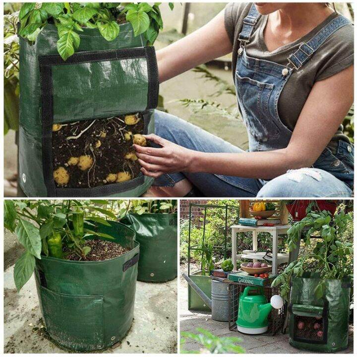 potato-grow-container-bag-vegetable-patio-tomato-sack-planter-gardening-thicken-planting-pot-durable-seed-garden-tools